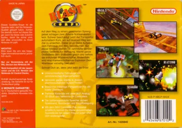 Blast Corps (Europe) (En,De) box cover back